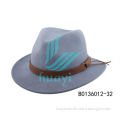 Manufacture felt fedora with leather band on sale